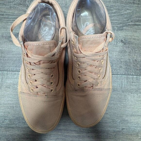 Vans Old Skool Peach Monochrome Canvas Sneakers Women's Size 8 - Picture 2 of 7